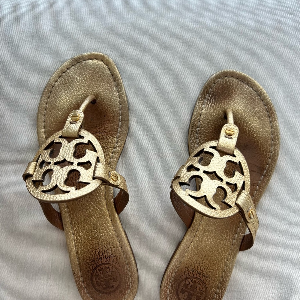 Tory Burch Gold Miller Sandals